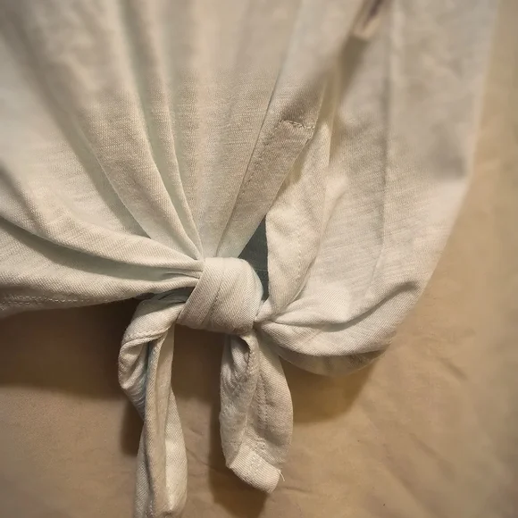 NWT Eddie Bauer Gatecheck Tie Front Top - Pale Blue - Picture 6 of 6